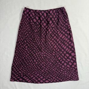 Vtg The Limited Skirt Women Sz Small Silk Y2K Abstract Pink Reptile Snake Artsy
